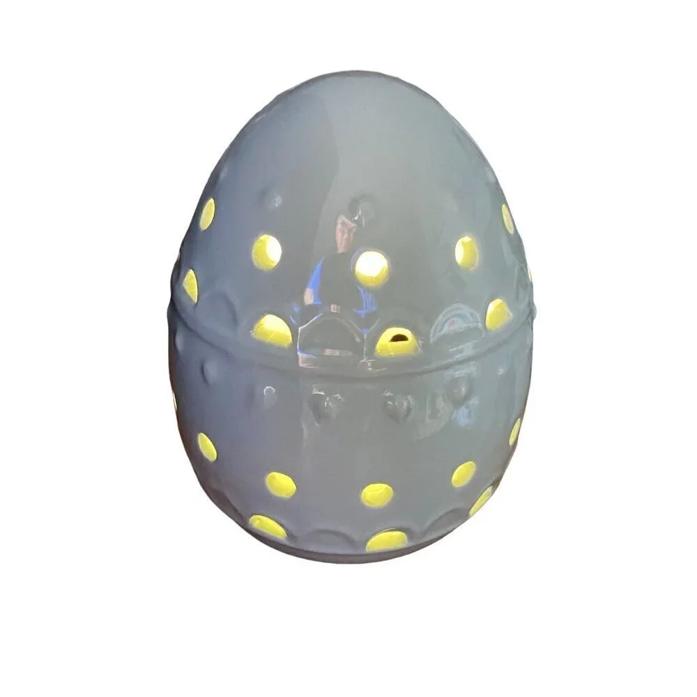 Target Decorative Green Ceramic Light Up Easter Egg